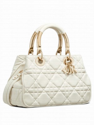 Christian Dior Medium Lady 95.22 Bag Cream