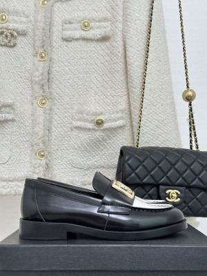 Chanel Calfskin Loafers with Framed CC 2023 011