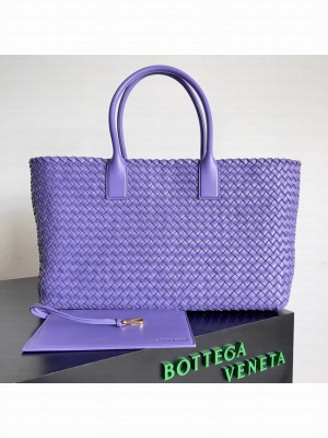 Bottega Veneta Large intreccio leather tote bag 608811 Purple