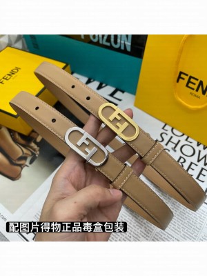 Fendi Women's Belt 20mm with loop and Fendi O’Lock stud buckle 2021 Collection 08