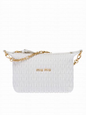 Miumiu Spirit Matelasse Leather Mini Bag 5NE844 White