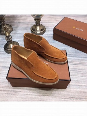 Loro Piana Open Walk Suede Booties