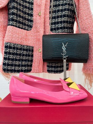 VALENTINO ONE STUD FLATS PINK