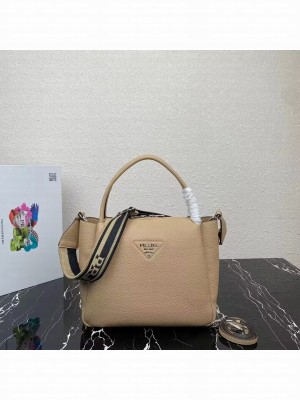 Prada Leather shoulder bag 1NC175 Sand Beige