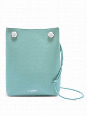 Loewe Pebble Pouch In Smooth Calfskin Blue