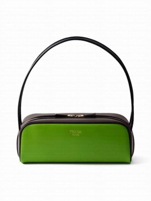 Prada Swing Smooth Leather Shoulder Bag 1BC249 Green