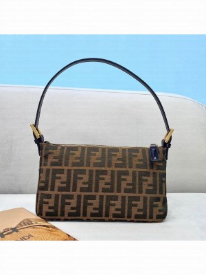Fendi Small FF Hobo Bag Brown  2021 Collection
