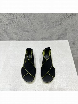 BOTTEGA VENETA Flex Elastic band sandals Iridescent heel Black