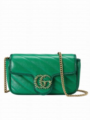 Gucci GG Marmont Super Mini Bag 574969 Green