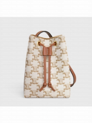 Celine MICRO SAILOR IN TRIOMPHE CANVAS AND CALFSKIN 10M742 white