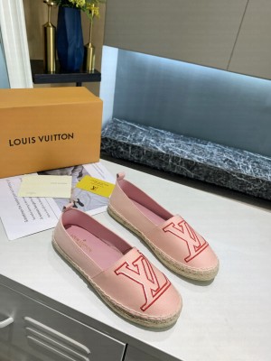 Louis Vuitton LV Grained Canvas Espadrilles Pink 2021 Collection 