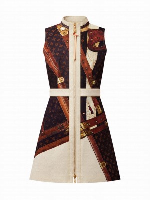 Louis Vuitton Women's Denim LV Trunk Dress Brown