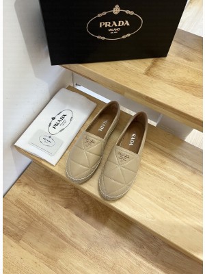 Prada Nappa Leather Espadrille Beige