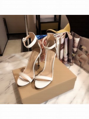 GIANVITO ROSSI PORTOFINO 105 White Adjustable ankle strap Sandals Spring/Summer 2021 Collection