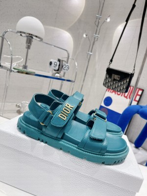 Christian Dior DiorAct Sandal Flat Calfskin Blue 06 2022 Collection