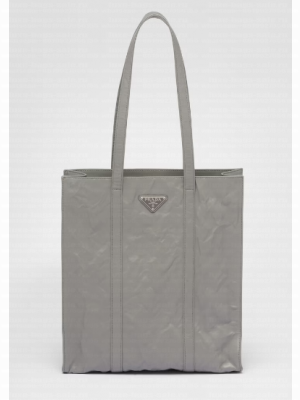 Prada Small antique nappa leather tote 1BG459 Slate Gray