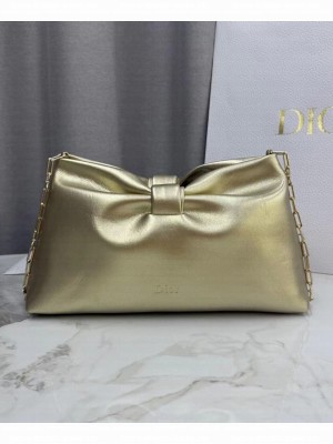 Christian Dior Medium Dior Bow Handbag Golden