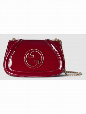 GUCCI BLONDIE MINI SHOULDER BAG 815711 Rosso Ancora red