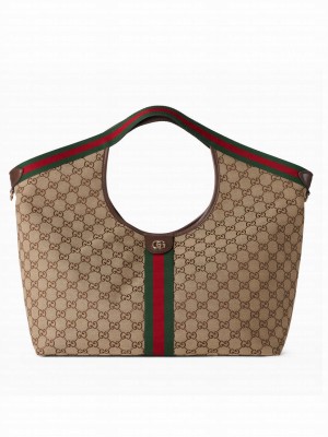 Gucci Giglio Large Tote Bag 853971 Coffee