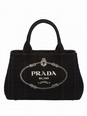 Prada Denim Tote 1BG439 Black