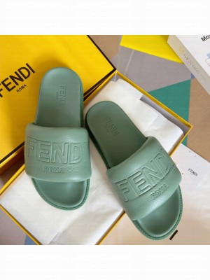 Fendi Unisex Roma Calfskin Flat Slide Sandals 2024 03