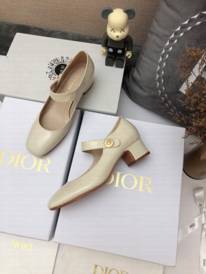 DIOR HEEL 4CM CALFSKIN D-DOLL PUMPS CREAMY 2022 COLLECTION