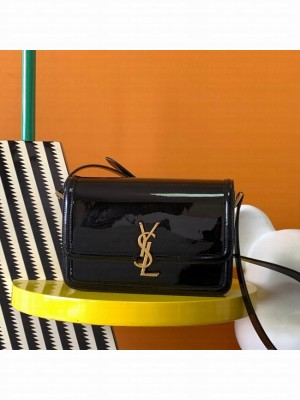 SAINT LAURENT SOLFERINO MEDIUM SATCHEL IN BOX LEATHER 634305 BLACK