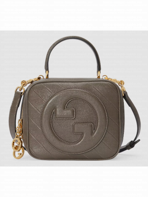 GUCCI BLONDIE TOP HANDLE BAG 744434 Brown