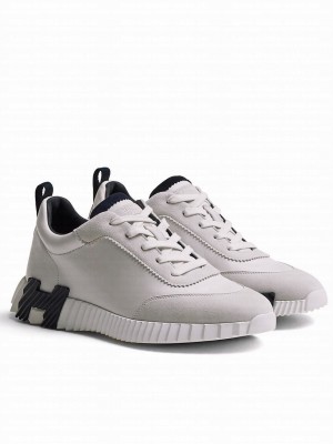Hermes Unisex Bouncing Sneaker White
