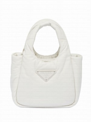 Prada Small Padded Prada Soft Nappa-leather Bag 1BA359 Cream
