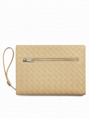 Bottega Veneta Small Intrecciato Document Case Apricot