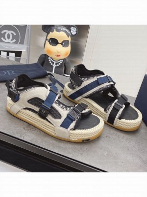 Dior Atlas Strap Sandals Light Grey Spring/Summer 2021 Collection (For Women and Men)