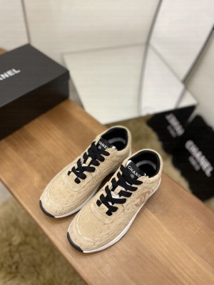 Chanel Women's G39230 Printed Suede Calfskin Sneakers 07