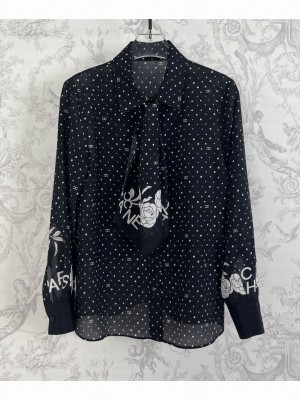Chanel Women's Silk Shirt Black