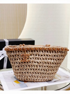 Chanel Weaving Shoulder Bags AS6010 brown