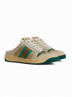 Gucci Unisex Screener Mules For Women Green