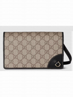 Gucci GG EMBLEM SUPER MINI SHOULDER BAG 820688 black