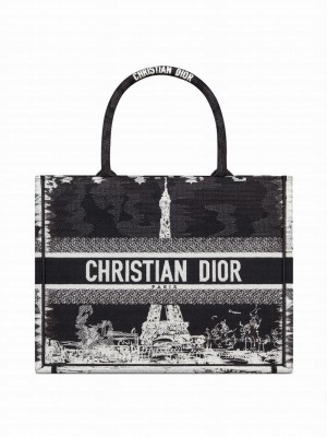 Christian Dior Medium Dior Book Tote Black