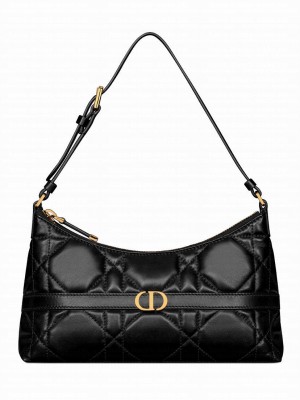 Christian Dior Miss Caro Mini Hobo Shoulder Bag Black