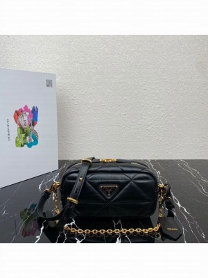 Prada Leather shoulder bag 1BH197 black