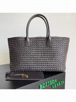 Bottega Veneta Large intreccio leather tote bag 608811 Coffee