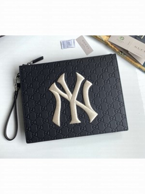 Gucci Original GG Pouch with NY Yankees™ Patch 547791 547796 Black