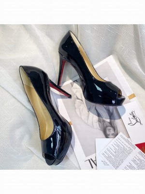 Christian Louboutin Peep-toe Platform Pumps 10cm Black 2021 Collection