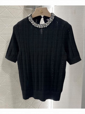 Valentino Women's Embroidered Sweater Black