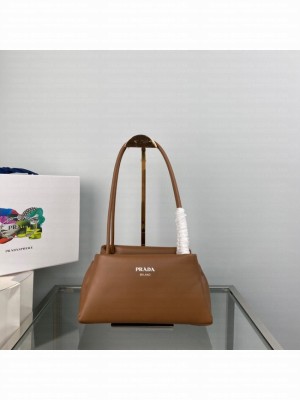 Prada Leather Triangle bag 1BA368 brown