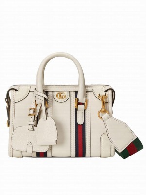 Gucci Mini Canvas Top Handle Bag 715771 White