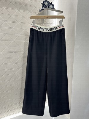Christian Dior Wide-leg Pants Black