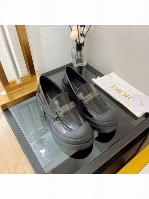 DIOR CODE LOAFER Black Brushed Calfskin