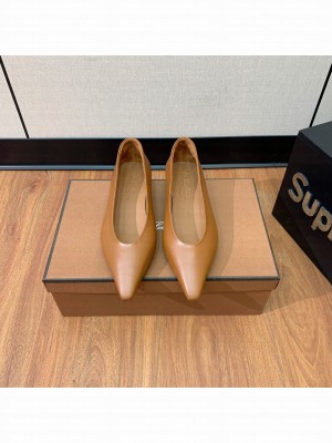 Loro Piana Rebecca Ballerinas Calfskin Brown