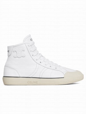 Celine Unisex As-02 Mid Low Lace-Up Celine Alan Sneakers White